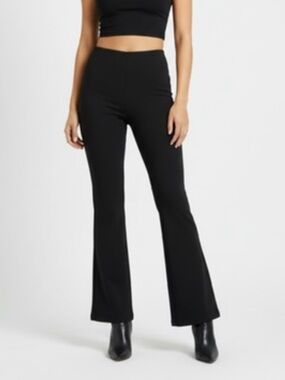 💻 H&M Black High-Rise Fit & Flare Dress Pants~Women’s Sz Sm~Clean Waistband